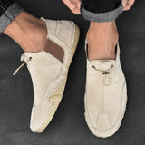 LORENZO GENUINE LEATHER SLIP-ONS
